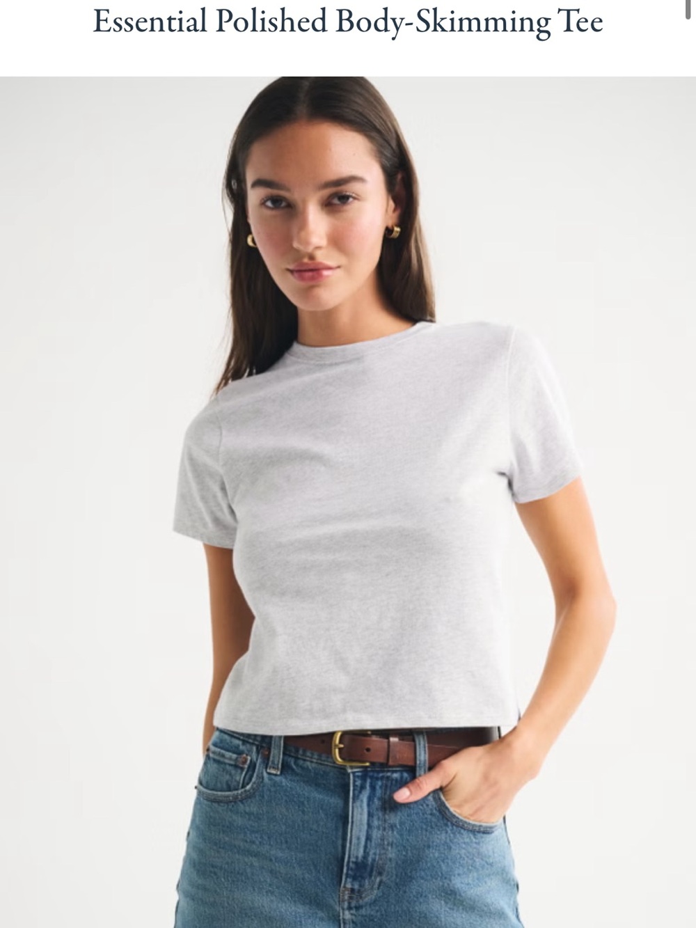 Abercrombie & Fitch Short Sleeve Crew Tee - White